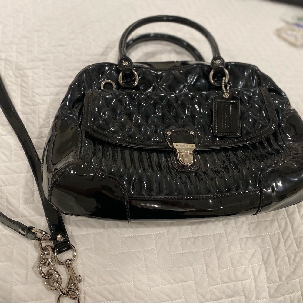 COACH PATENT LEATHER BLACK BAG